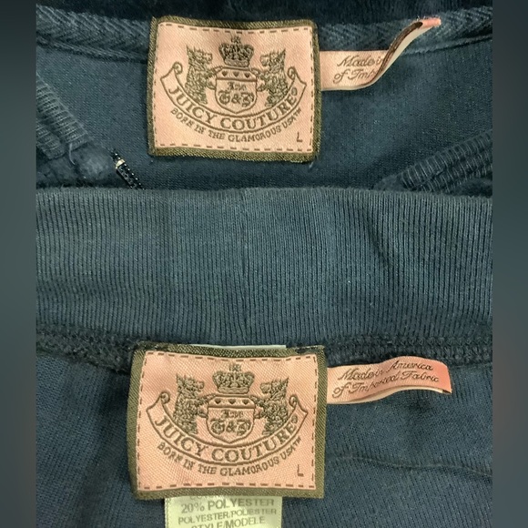 Juicy Couture Velour Pants 34 x 34 Zip Up Hoodie Tracksuit - Picture 12 of 14